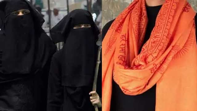 कर्नाटक कॉलेज में फिर भड़का हिजाब-केसरिया विवाद: saffron शॉल में आए छात्रों ने किया विरोध